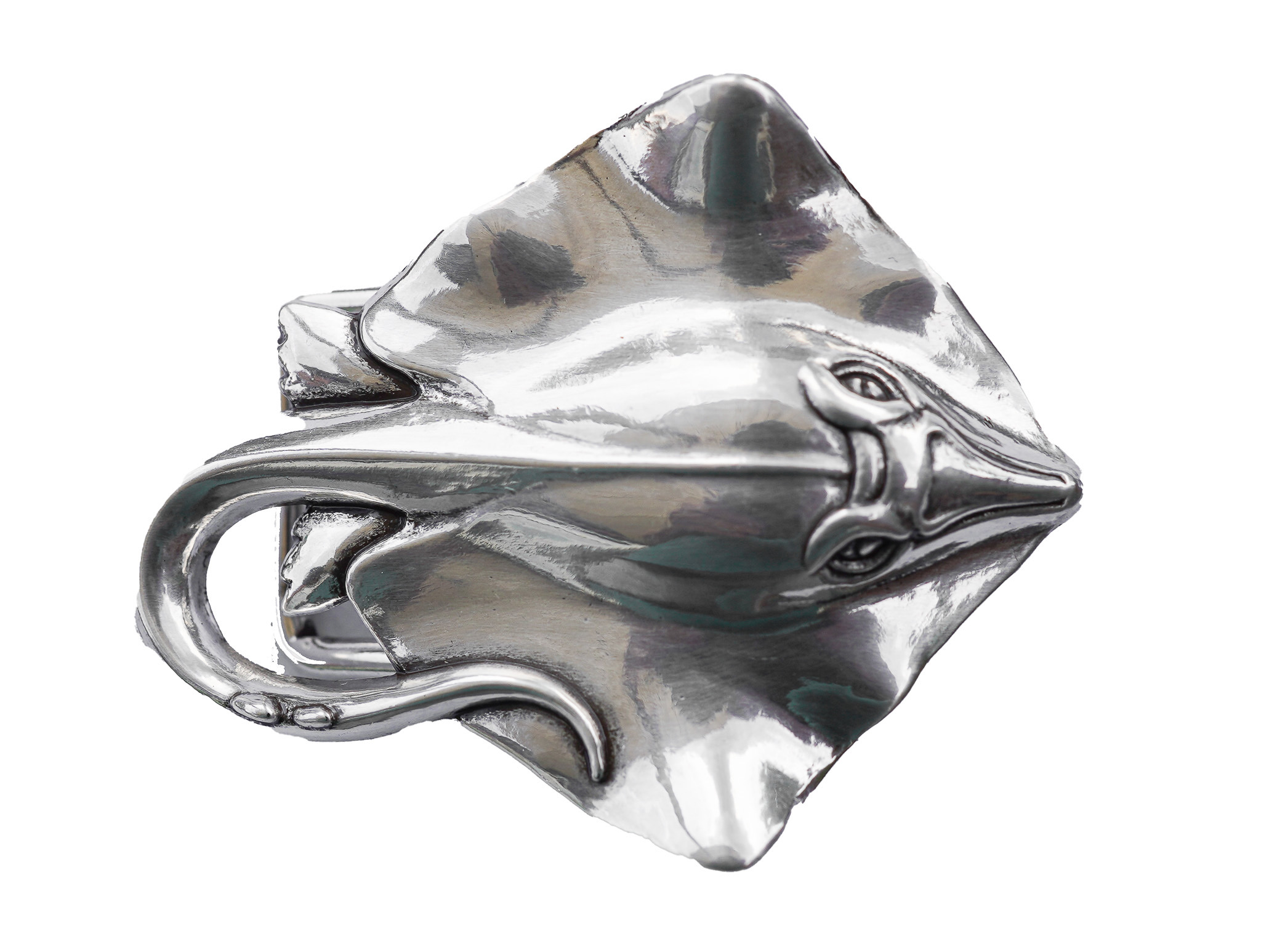 Der Rochen als Gürtelschnalle für 3cm Gürtelbreite